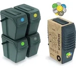 Abfalleimer 4er Set SORTIBOX - steingrau - Grau