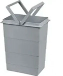 Hailo Inneneimer 1075959 hellgrau 8 L 226 x 156 x 295 mm 2 Henkel - Grau