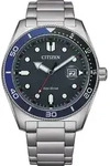 Citizen Herren Uhr AW1761-89L Eco Drive 10ATM - Schwarz