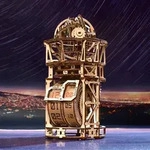 Tourbilllon-Tischuhr Sternengucker aus Holz - Gold