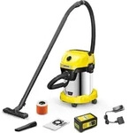 K&auml;rcher Akku-Nass-/Trockensauger WD 3-18 S Battery Set, 18 V, 17 l - Silber/Gelb
