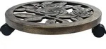 vidaXL Pflanzenroller 6 Stk. Bronze 38 cm Kunststoff - Braun