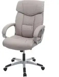 B&uuml;rostuhl MCW-A71, Chefsessel Drehstuhl, Kunstleder MVG- taupe-grau-grau - Grau