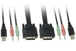 KVM Switch 2x DVI/USB KVM-0260 V2 mit Audio - Schwarz/Grau