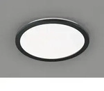 LED Deckenleuchte CAMILLUS flache Badezimmerlampe rund &Oslash;40cm SchwarzIP44 - Schwarz