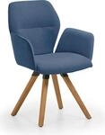 Niehoff Sitzm&ouml;bel Merlot Design-Armlehenenstuhl Stativ-Gestell Massivholz/Stoff