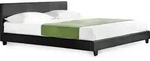 Corium&reg; Polsterbett 'Barcelona' (140 x 200cm)(schwarz)- mit Kunst-Leder /