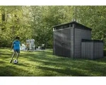 Gartenhaus Keter Cortina 7x7 graphit, mit Boden, wetterfest, wartungsfrei - Grau