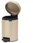Brabantia NewIcon Treteimer 3 Liter, 3 l, Rund, Champagner, Terrasse, 16,8 cm, 168 mm
