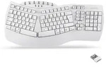 Perixx PERIBOARD-612WDE Bluetooth&reg; Keyboard German, QWERTZ White Ergonomic, Gel