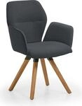 Niehoff Sitzm&ouml;bel Merlot Design-Armlehenenstuhl Stativ-Gestell Massivholz/Stoff