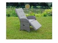 2x Garden Pleasure Polyrattan Relaxsessel Garten Sessel Lounge Terrasse Liege