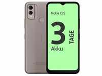 Nokia C22 Handy Mobiltelefon 2+64GB Grau sand Dual Sim