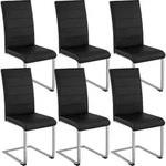 tectake&reg; Set Schwingstuhl Bettina gepolstert mit Kunstlederbezug 41 x 52 x 99 cm -