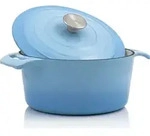 BBQ-Toro Emaillierter Gusseisen Cocotte mit Deckel, 4,0 Liter - &Oslash; 24 cm,...