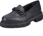 Rieker Damen Slipper Halbschuh Loafer Bulky Sohle modern Kettendetail M3861,