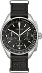 BULOVA 96K111 Lunar Pilot + Ersatzband Uhr Herrenuhr Chrono Silber - Schwarz