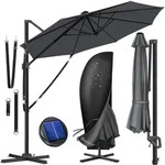KESSER&reg; Sonnenschirm Ampelschirm SUN Rund XL &Oslash;330 cm Inkl. Windschtzseile &