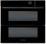 Samsung Dual Cook FlexTM Einbaubackofen, 76 l, A+, Pyrolyse, Schwarzes Glas, Serie 6,