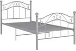 vidaXL Bett Grau Metall 100x200 cm - Grau
