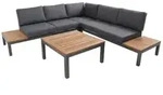 MWH Reno Loungem&ouml;belset Aluminium 4-tlg. - Grau