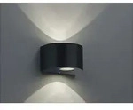Reality Leuchten LED Au&szlig;en-Wandleuchte Rosario schwarz matt Up- & Downlight -