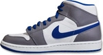 Schuhe Nike Air Jordan 1 Mid True Blue DQ8426014 - Wei&szlig;/Grau - 42