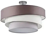 Lindby Deckenleuchte Melia, braun/grau, Textil, &Oslash; 56cm - Silber/Grau