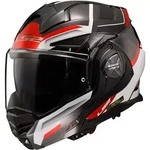 Reversibler Modularer Helm LS2 FF901 ADVANT-X Spectrum Gl&auml;nzend Schwarz Wei&szlig;...