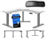 DESKSPACE CORNER Schreibtisch, Elektrisch h&ouml;henverstellbar, Nur Graues Gestell...