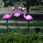 HI Solar LED Gartenleuchten Flamingo 3-tlg. - Rosa