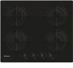 Candy CVW6BB, Schwarz, Integriert, 59.5 cm, Gaskochfeld, Geh&auml;rtetes Glas, 4 Zone(n)