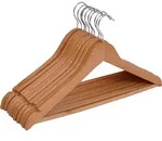 Holz Kleiderb&uuml;gel natur - 10 St&uuml;ck - Hosenb&uuml;gel Anzugb&uuml;gel B&uuml;gel Holzb&uuml;gel