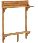 vidaXL Balkon-Stehtisch 90x37x122,5 cm Massivholz Akazie - Braun