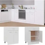 vidaXL Schubunterschrank Lyon Wei&szlig; 60x46x81,5 cm Holzwerkstoff - Wei&szlig;