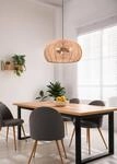 Trio Inga Pendelleuchte E27 3-fach ⌀50cm Naturbelassen H&ouml;henverstellbar