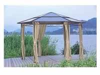 Alu Pavillon 6-eckig Gartenzelt Partyzelt Garten Zelt Festzelt Überdachung