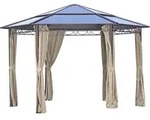 Pavillon SALMON, 6-eckig - Silber/Beige