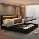 Flieks Polsterbett mit Stauraum und Lattenrost, Boxspringbett 180x200cm Doppelbett