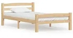 vidaXL Massivholzbett Kiefer 90x200 cm - Braun