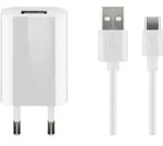 Goobay USB-C&trade; Ladeset 1 A, Netzteil mit Type-C&trade; Kabel 1m (Wei&szlig;) - Wei&szlig;