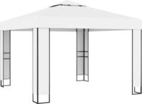 vidaXL Pavillon mit Doppeldach 3 x 3 m Wei&szlig;