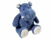 Heunec 230972 - Hippo, Flusspferd, Schlenker, blau, groß, 60 cm
