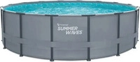 Summer Waves P4001648B, Summer Waves Elite Frame Pool Aufstellpool rund Komplettset