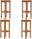 vidaXL Barhocker 4 Stk. Massivholz Akazie