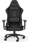 Corsair TC100, Gepolsterter Sitz, Gepolsterte R&uuml;ckenlehne, Schwarz, Schwarz, Stoff,