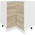 VCM Eckschrank | H&ouml;henverstellbare F&uuml;&szlig;e | Ma&szlig;e H. 82 x B. 76 x T. 76 cm | K&uuml;che
