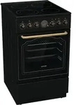 Gorenje GECS5B70CLB Elektroherd, Freistehender Herd, Schwarz, Drehregler, Vorne oben,