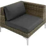 tectake&reg; Modulares Aluminium Rattanset Villanova 89 x 89 x 72 cm - Dunkelgrau