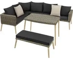 tectake&reg; Aluminium Rattan Lounge Lounge Pula wetterfest und UV-best&auml;ndig...
